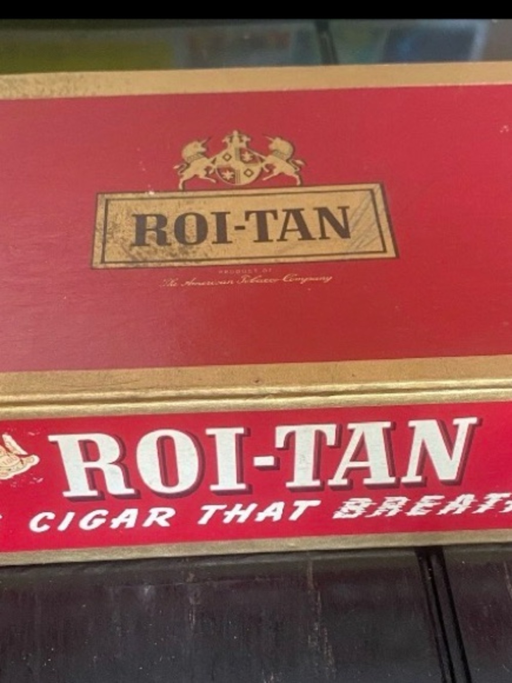 Antique Roi-tan Red Cigar Box